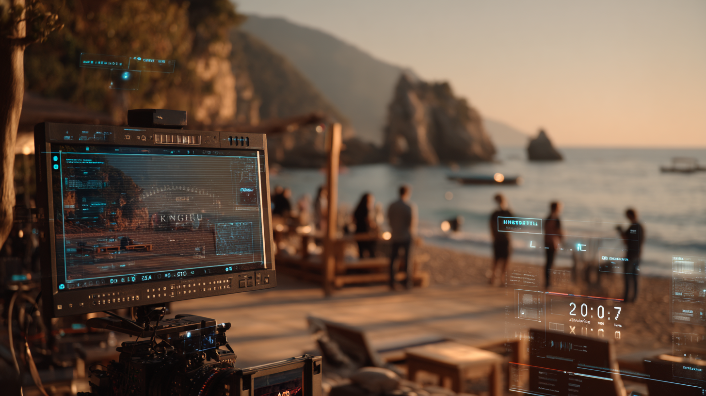 Equipo de producción cinematográfica filmando en un acantilado costero dominicano